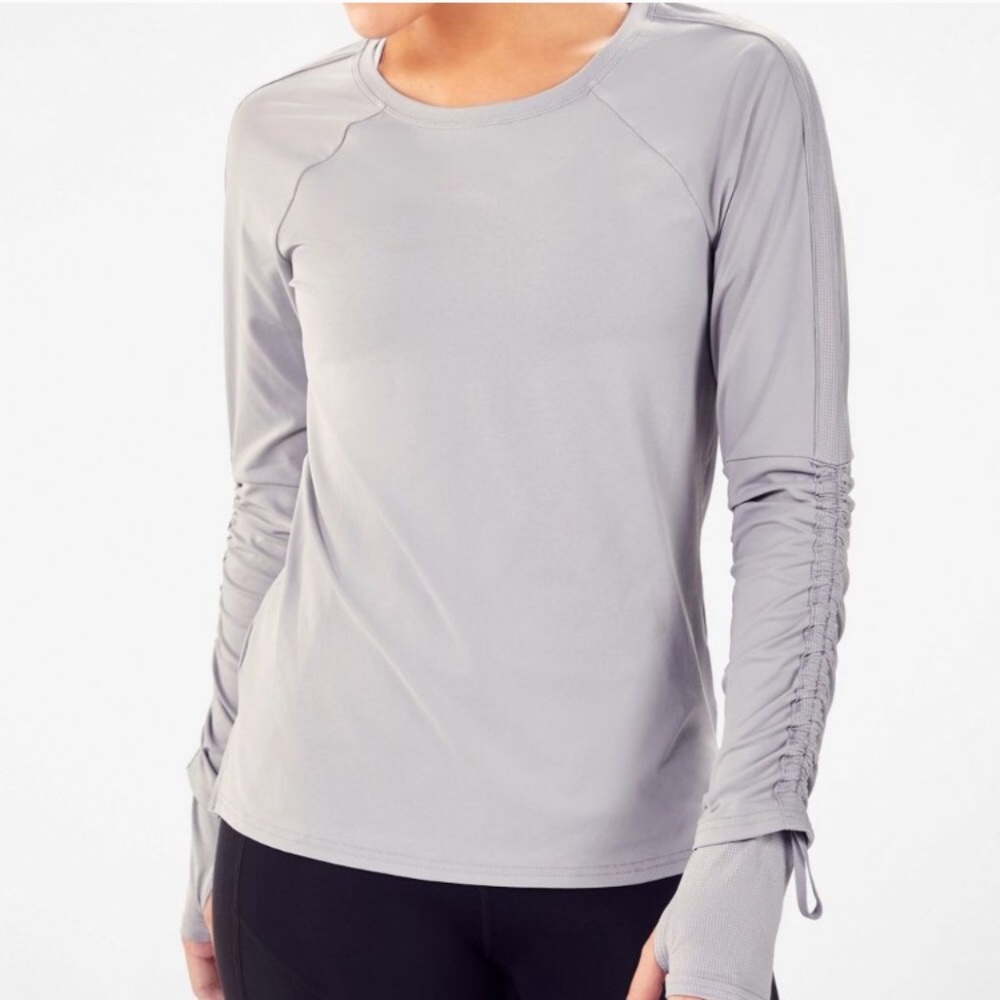 Fabletics Cashel Adjustable Gray Long Sleeve Top - image 3